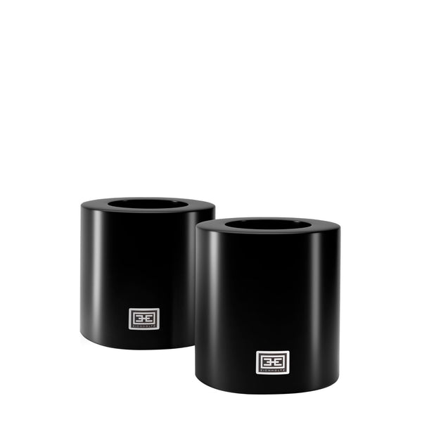 Artificial Candle Set of 2 in Black 2