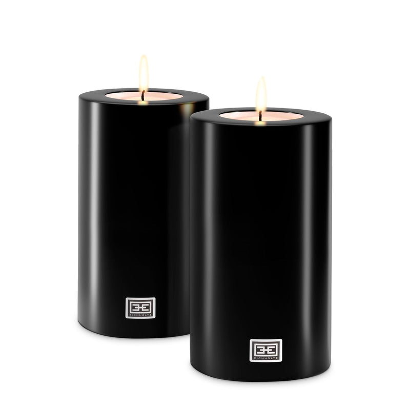 Artificial Candle Set of 2 in Black 7