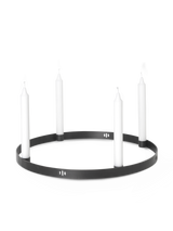Minimalist Candle Holder Circle in Black Brass