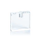square crystal glass taper holder 5