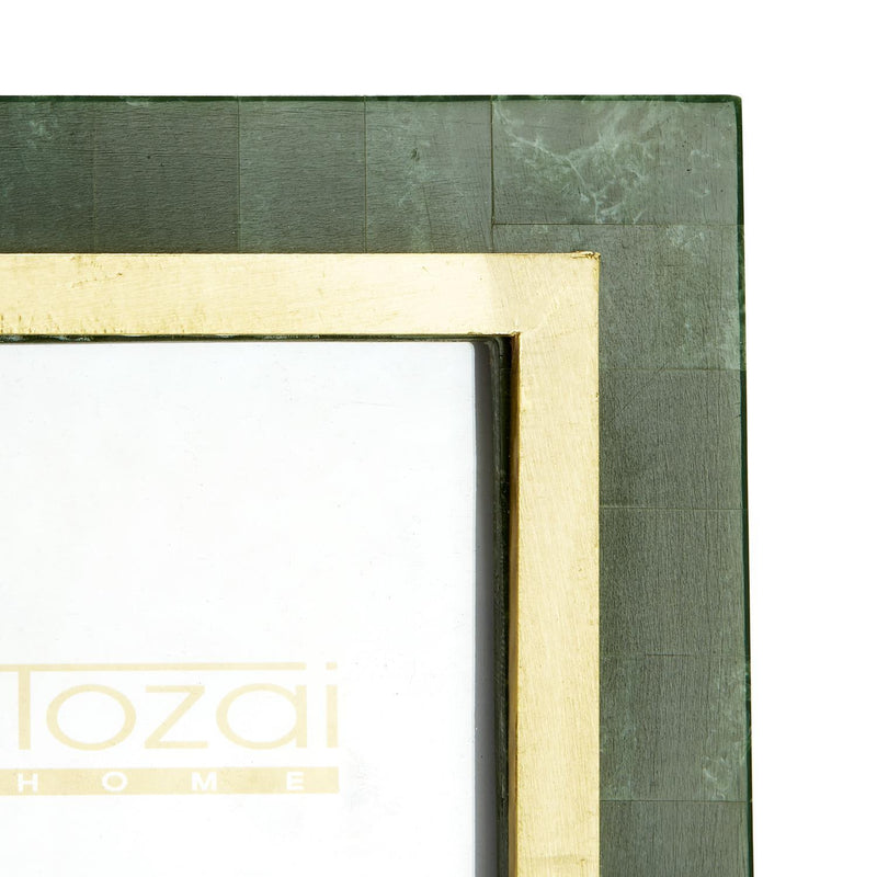 aventurine green and gold photo frames set of 2 3