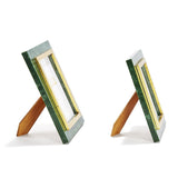 aventurine green and gold photo frames set of 2 4