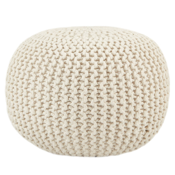 asilah indoor outdoor solid pouf in white by jaipur living 1