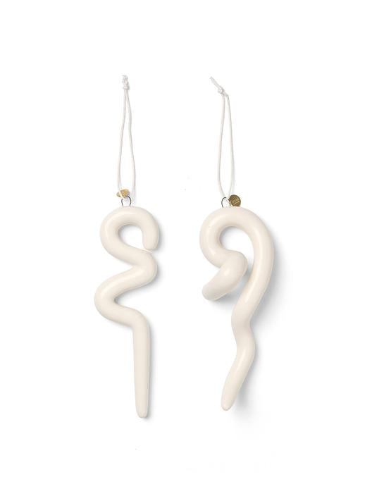 doodle ornaments set of 2 off white 1