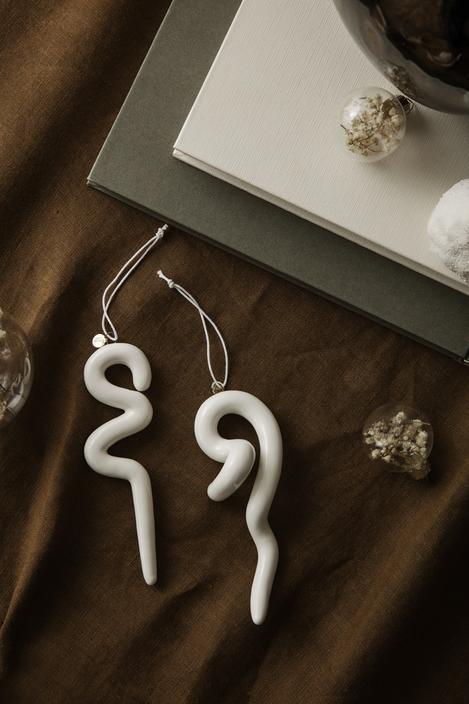 doodle ornaments set of 2 off white 4