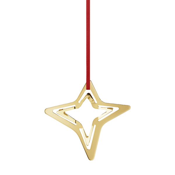 ornament four point star gold 2
