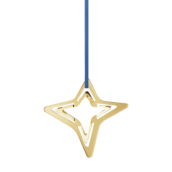 ornament four point star gold 1