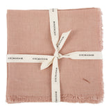 solid linen napkin set of 4 in salmon design by sir madam 2