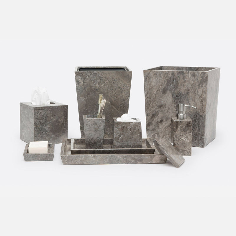 Veneto Collection Bath Accessories, Gray Polished Marble