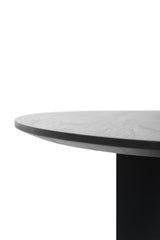 Teak Arc Black Side Table - Varnished