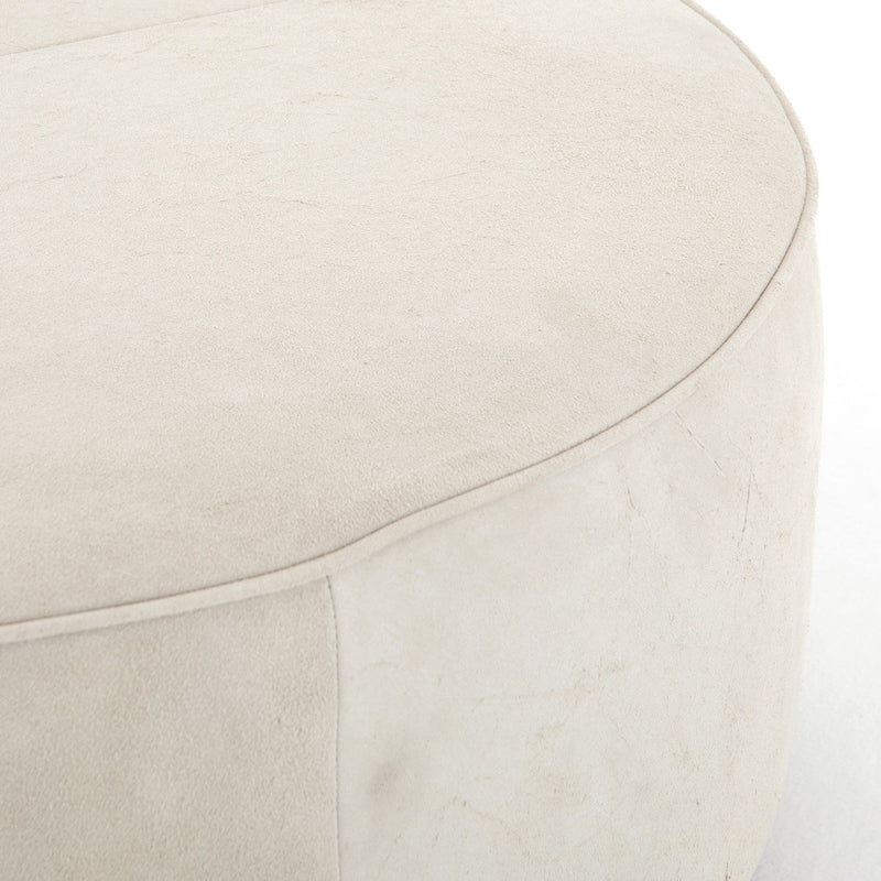 Sinclair Large Round Ottoman - Knoll Domino