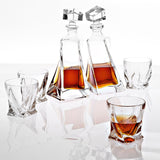 Sapphire Crystal Decanter Set of 6 1