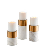 Sierra Candle Holder Set of 3 in White 1