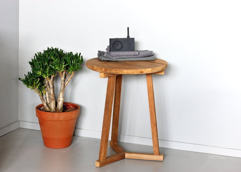Oak Tripod Side Table in Various Colors