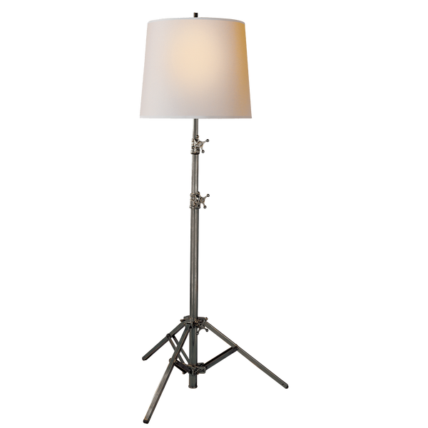 Studio Floor Lamp in Various Colors with Small Natural Paper Shade
