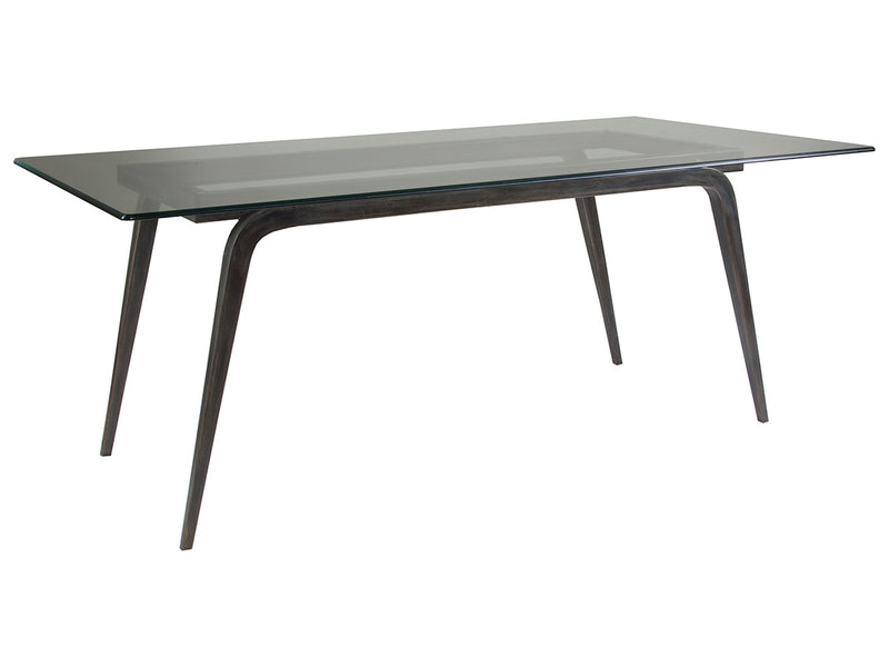 Mitchum Rectangular Dining Table With Glass Top