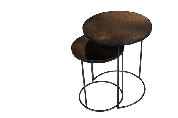 Bronze Copper Nesting Side Table - Set of 2