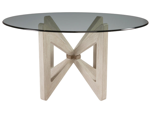 Butterfly Round Dining Table With Glass Top