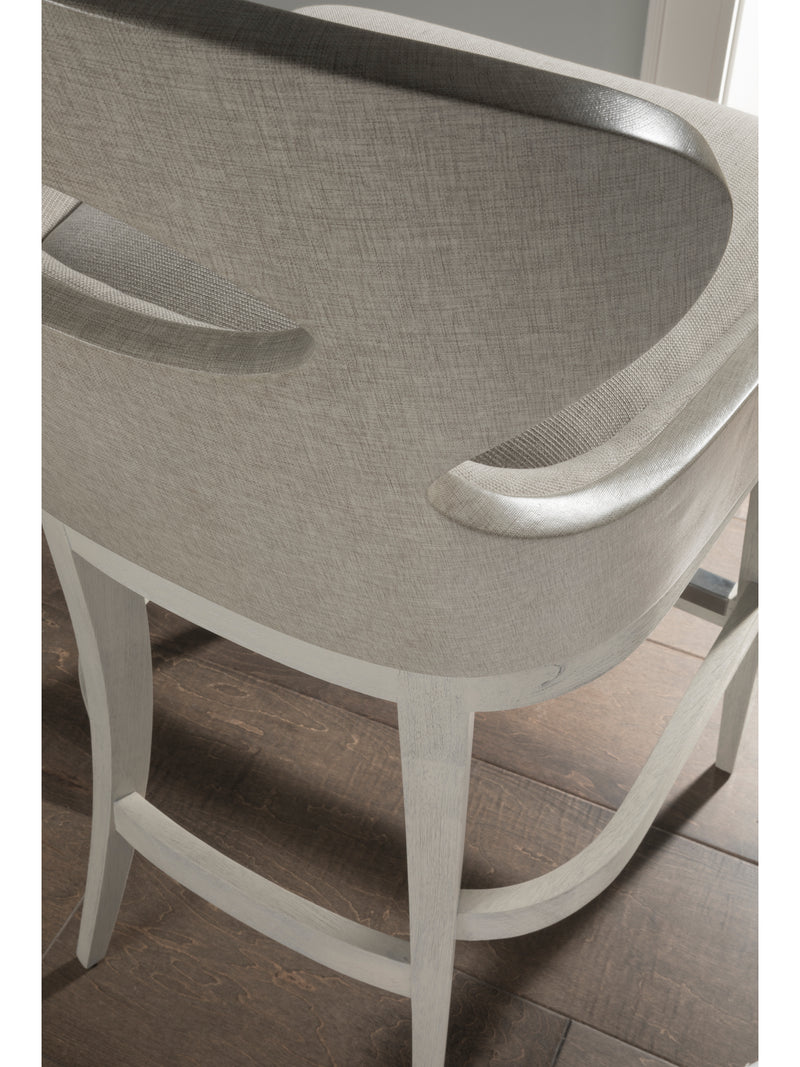 Zeitgeist Linen Upholstered Swivel Counter Stool