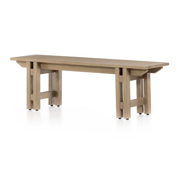 Balfour Outdoor Dining Bench Brown
