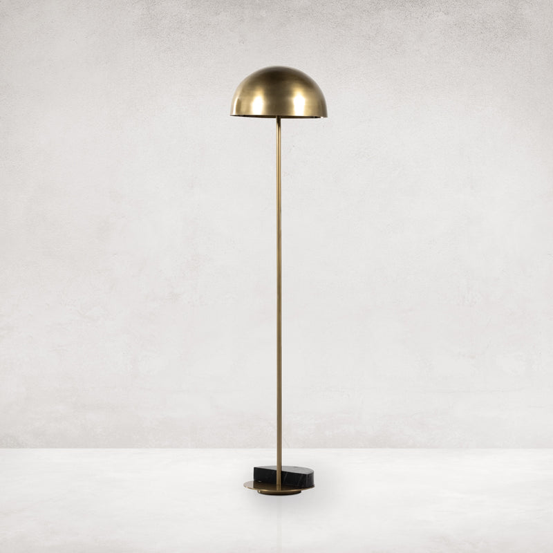 Zanda Floor Lamp-Black Italian Marble