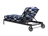 Pavlova Chaise Lounge in Blue & White