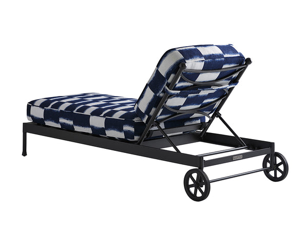 Pavlova Chaise Lounge in Blue & White