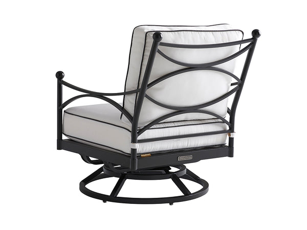 Pavlova Swivel Lounge Chair in White