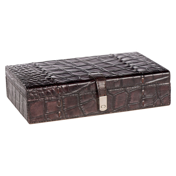 Embossed Leather Box - Medium by shopbarclaybutera