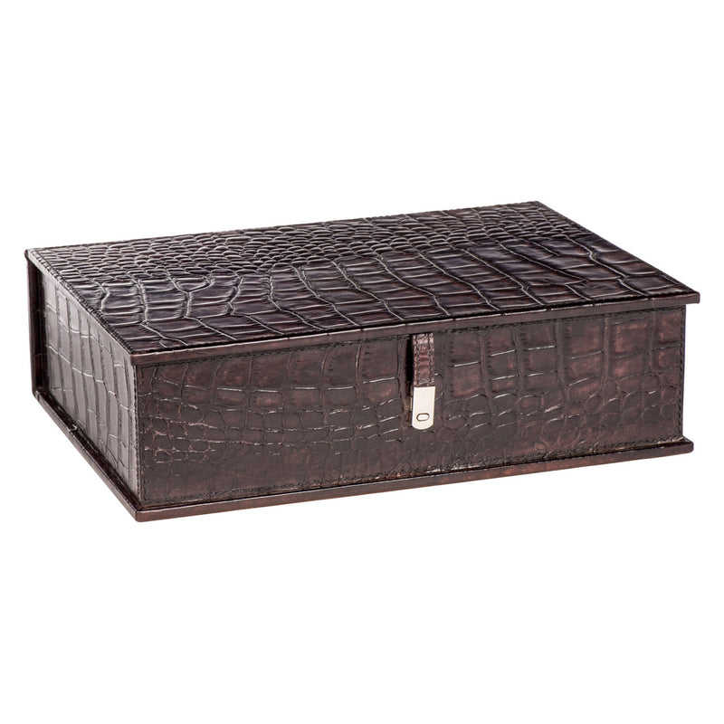 Embossed Leather Box - Large by shopbarclaybutera