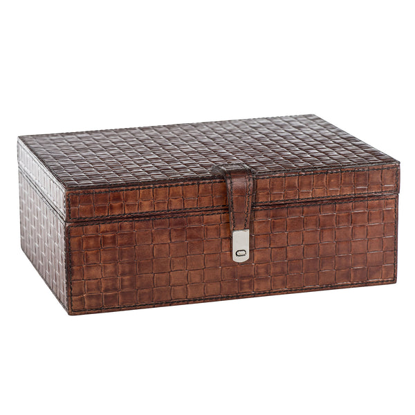 Woven Leather Box by shopbarclaybutera