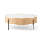 Jase White Marble Coffee Table in Various Sizes Alternate Image 2