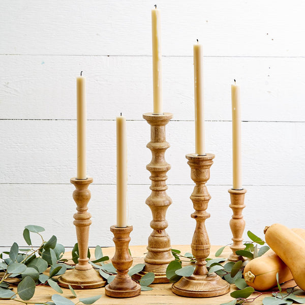 Natural Heights Hand-Crafted Candlesticks, Set of 5