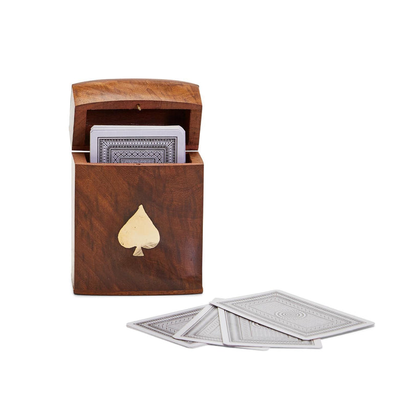Turf Club Playing Card Set in Hand-Crafted Wooden Box