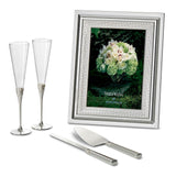 With Love Silver Toasting Flutes, Pair by Vera Wang