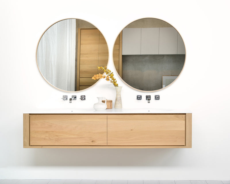 Oak Layers Wall Mirror in Various Sizes