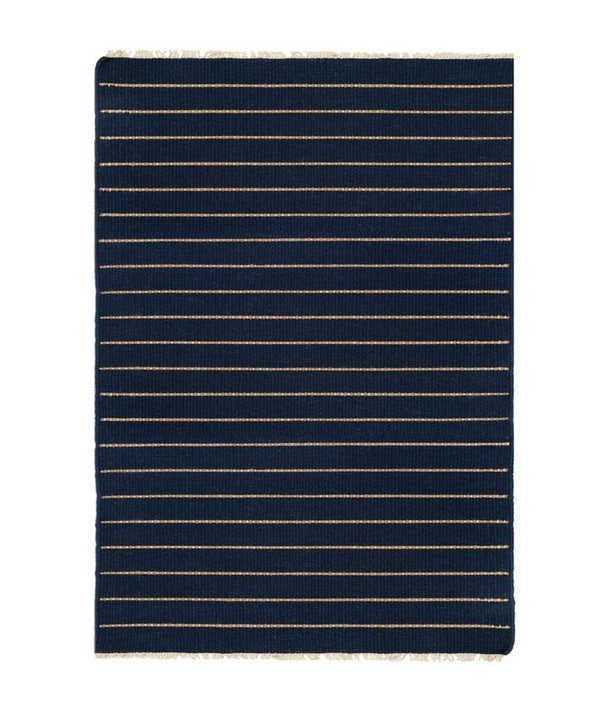 Warby Handwoven Rug in Navy in multiple sizes