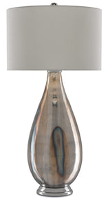 Gourde Table Lamp in Silver Mercury design by Currey & Company