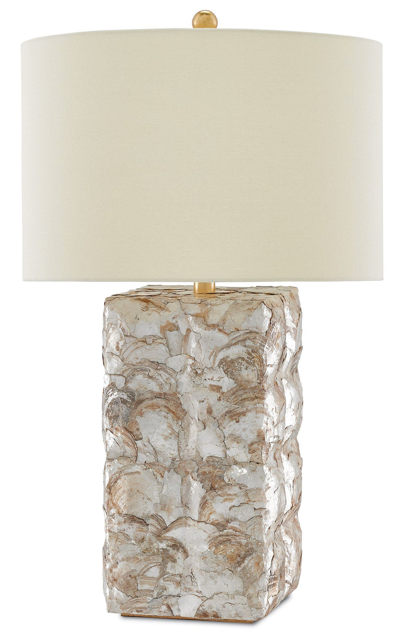 La Peregrina Table Lamp in Natural Capiz design by Currey & Company