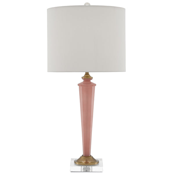 Andalucia Table Lamp in Rose Smoke design by Currey & Company