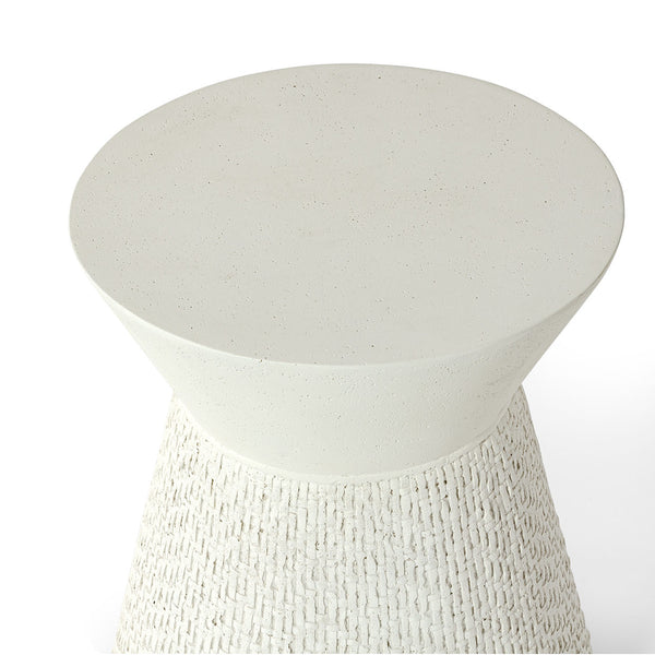 Acadia Outdoor Side Table in White