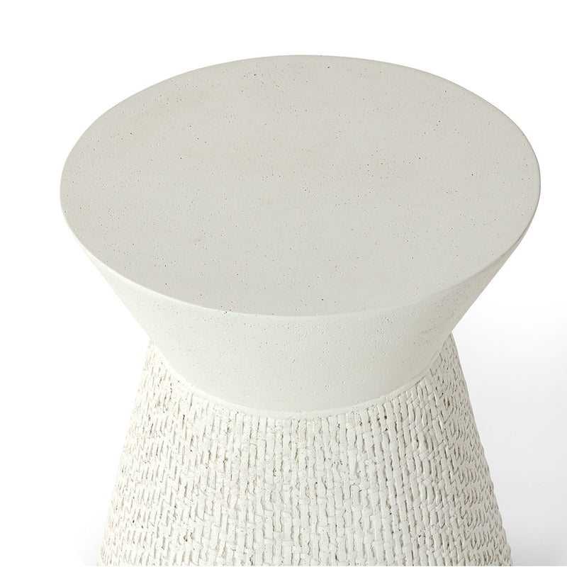 Acadia Outdoor Side Table in White