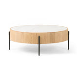 Jase White Marble Coffee Table in Various Sizes Alternate Image 4