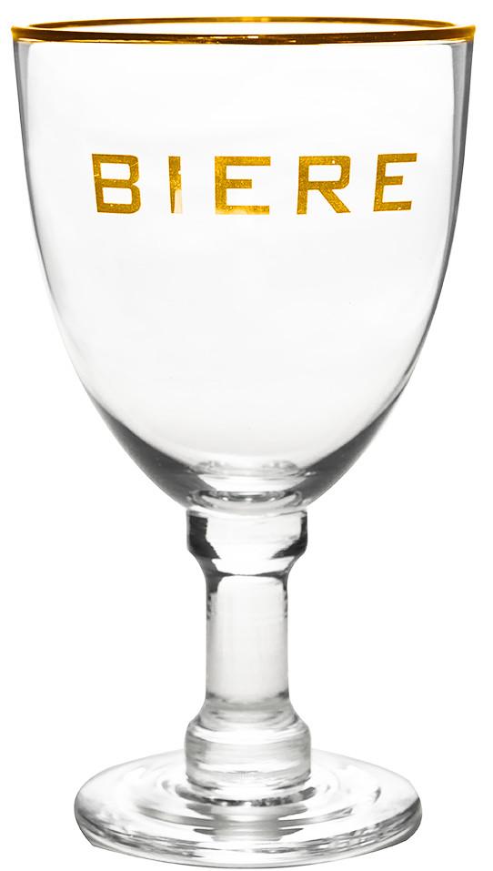 biere stemmed abbey beer glass with gold rim 1
