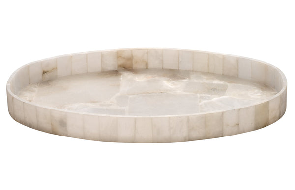 Genevieve Oval Alabaster Tray design by Jamie Young