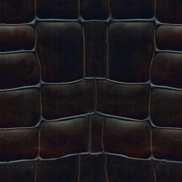 Colby Leather Cube Ottoman in Dark Brown