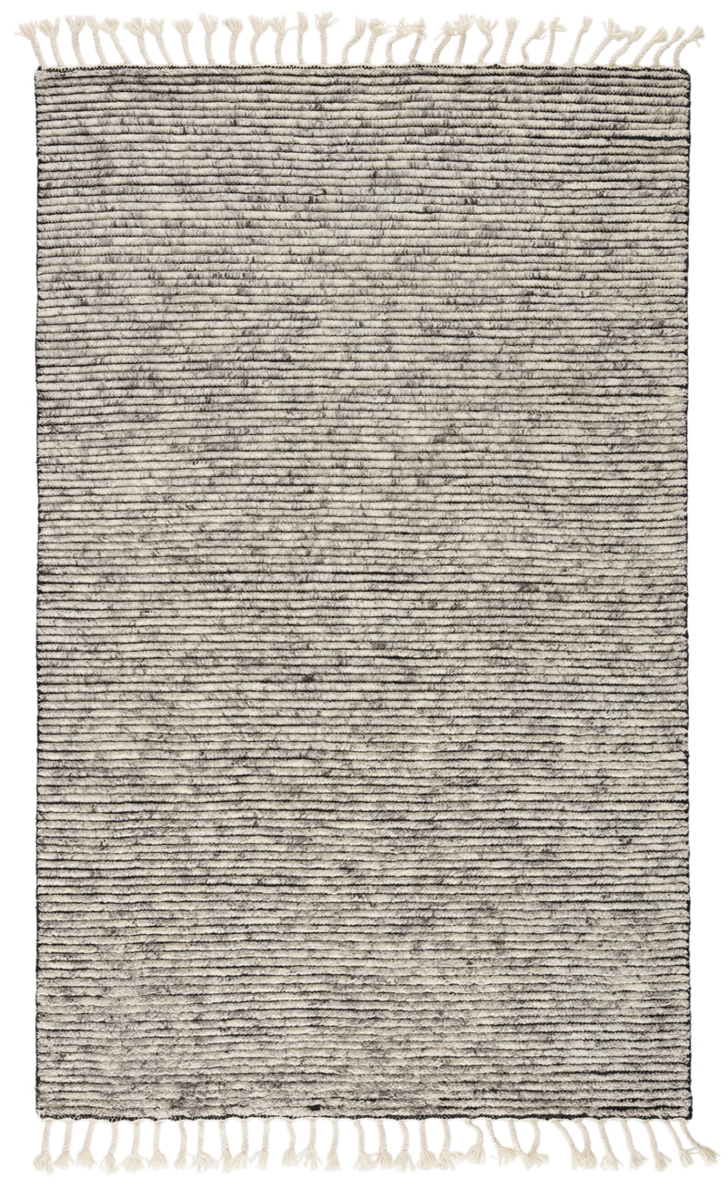 Alpine Hand-Knotted Stripe White/ Gray Area Rug