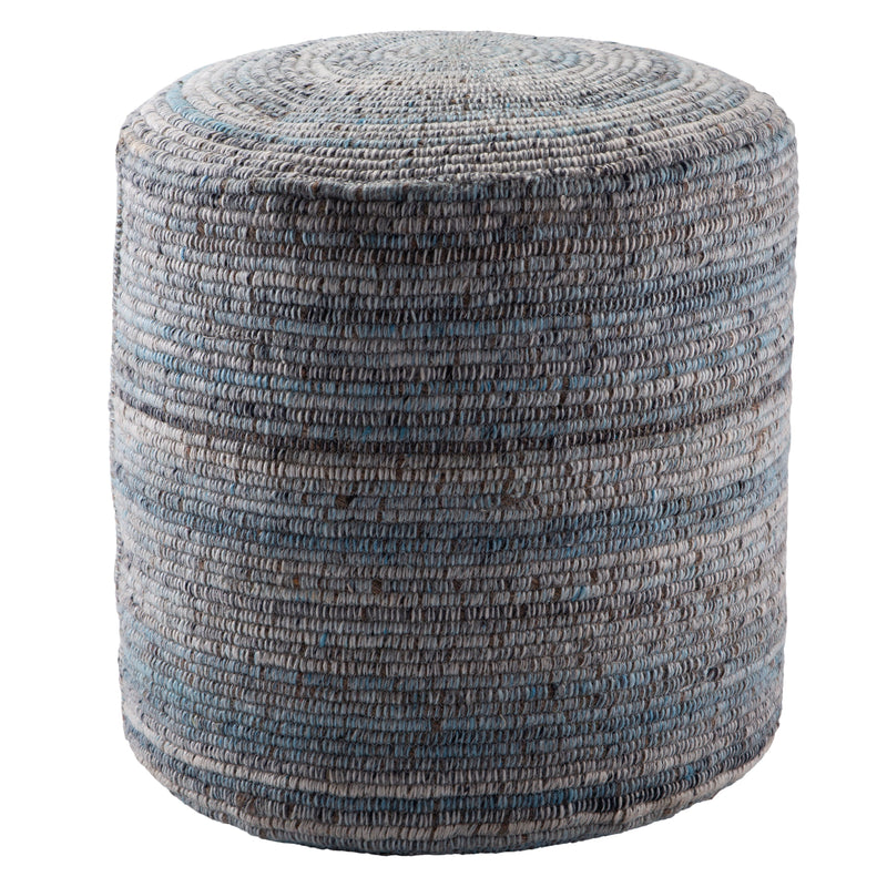 Duro Stripes Pouf in Blue by Jaipur