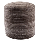 Duro Stripes Pouf in Brown by Jaipur Living