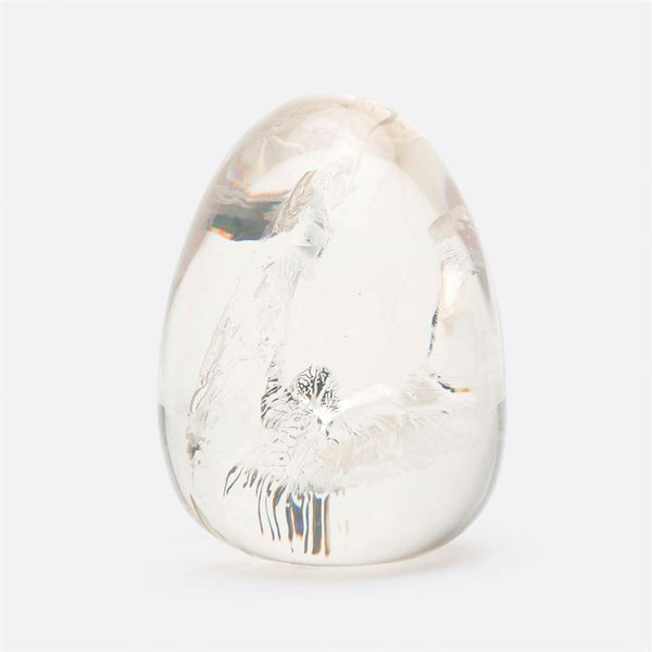 Ameer Large Crackled Acrylic Egg